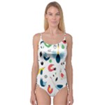 Vector Set Isolates With Cute Birds Scandinavian Style Camisole Leotard 
