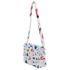 Shoulder Bag with Back Zipper 