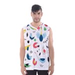 Vector Set Isolates With Cute Birds Scandinavian Style Men s Basketball Tank Top