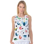 Vector Set Isolates With Cute Birds Scandinavian Style Women s Basketball Tank Top