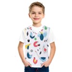 Vector Set Isolates With Cute Birds Scandinavian Style Kids  Basketball Tank Top
