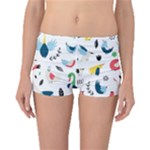 Vector Set Isolates With Cute Birds Scandinavian Style Boyleg Bikini Bottoms