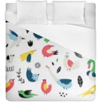 Vector Set Isolates With Cute Birds Scandinavian Style Duvet Cover (King Size)
