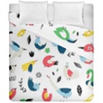 Vector Set Isolates With Cute Birds Scandinavian Style Duvet Cover Double Side (California King Size)