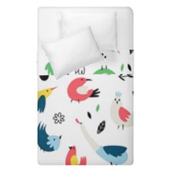 Vector Set Isolates With Cute Birds Scandinavian Style Duvet Cover Double Side (Single Size) from ArtsNow.com