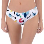 Vector Set Isolates With Cute Birds Scandinavian Style Reversible Classic Bikini Bottoms