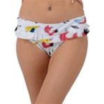 Vector Set Isolates With Cute Birds Scandinavian Style Frill Bikini Bottoms