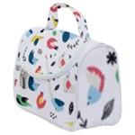 Vector Set Isolates With Cute Birds Scandinavian Style Satchel Handbag
