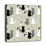 Cute Cat Seamless Pattern Mini Canvas 8  x 8  (Stretched)