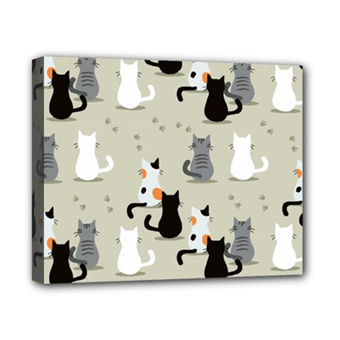 Cute Cat Seamless Pattern Canvas 10  x 8  (Stretched) from ArtsNow.com