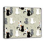 Cute Cat Seamless Pattern Canvas 14  x 11  (Stretched)
