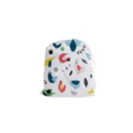 Vector Set Isolates With Cute Birds Scandinavian Style Drawstring Pouch (XS)