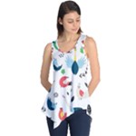 Vector Set Isolates With Cute Birds Scandinavian Style Sleeveless Tunic