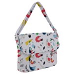 Vector Set Isolates With Cute Birds Scandinavian Style Buckle Messenger Bag