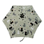 Cute Cat Seamless Pattern Mini Folding Umbrellas