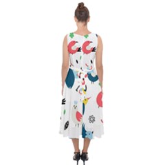 Midi Tie-Back Chiffon Dress 