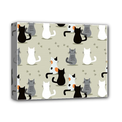Cute Cat Seamless Pattern Deluxe Canvas 14  x 11  (Stretched) from ArtsNow.com