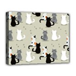 Cute Cat Seamless Pattern Deluxe Canvas 20  x 16  (Stretched)