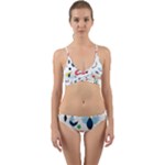 Vector Set Isolates With Cute Birds Scandinavian Style Wrap Around Bikini Set