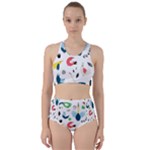 Vector Set Isolates With Cute Birds Scandinavian Style Racer Back Bikini Set