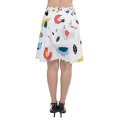 Chiffon Wrap Front Skirt 