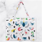 Vector Set Isolates With Cute Birds Scandinavian Style Medium Tote Bag