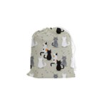 Cute Cat Seamless Pattern Drawstring Pouch (Small)