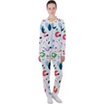 Vector Set Isolates With Cute Birds Scandinavian Style Casual Jacket and Pants Set