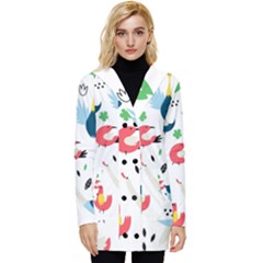 Button Up Hooded Coat  
