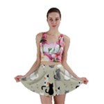 Cute Cat Seamless Pattern Mini Skirt