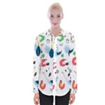 Vector Set Isolates With Cute Birds Scandinavian Style Womens Long Sleeve Shirt
