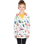 Vector Set Isolates With Cute Birds Scandinavian Style Kids  Double Breasted Button Coat