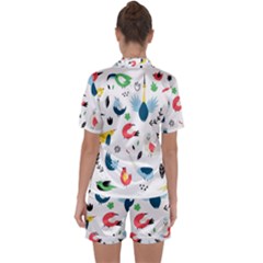 Satin Short Sleeve Pajamas Set 