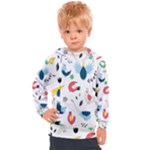 Vector Set Isolates With Cute Birds Scandinavian Style Kids  Hooded Pullover