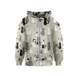 Cute Cat Seamless Pattern Kids  Zipper Hoodie