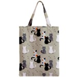Cute Cat Seamless Pattern Zipper Classic Tote Bag