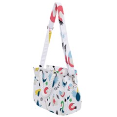 Rope Handles Shoulder Strap Bag 