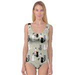 Cute Cat Seamless Pattern Princess Tank Leotard 