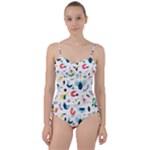 Vector Set Isolates With Cute Birds Scandinavian Style Sweetheart Tankini Set