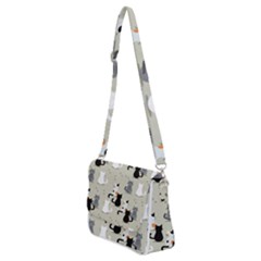 Shoulder Bag with Back Zipper 