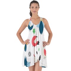Show Some Back Chiffon Dress 