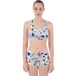 Vector Set Isolates With Cute Birds Scandinavian Style Work It Out Gym Set