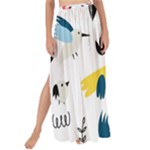 Vector Set Isolates With Cute Birds Scandinavian Style Maxi Chiffon Tie-Up Sarong