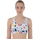 Vector Set Isolates With Cute Birds Scandinavian Style Back Weave Sports Bra