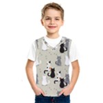 Cute Cat Seamless Pattern Kids  Basketball Tank Top