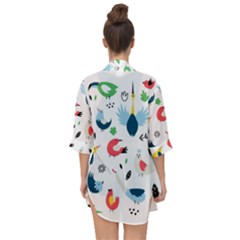 Open Front Chiffon Kimono 