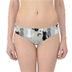 Cute Cat Seamless Pattern Hipster Bikini Bottoms