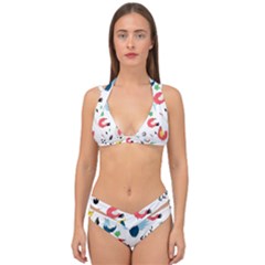 Double Strap Halter Bikini Set 