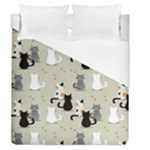 Cute Cat Seamless Pattern Duvet Cover (Queen Size)