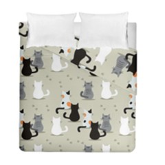 Cute Cat Seamless Pattern Duvet Cover Double Side (Full/ Double Size) from ArtsNow.com
